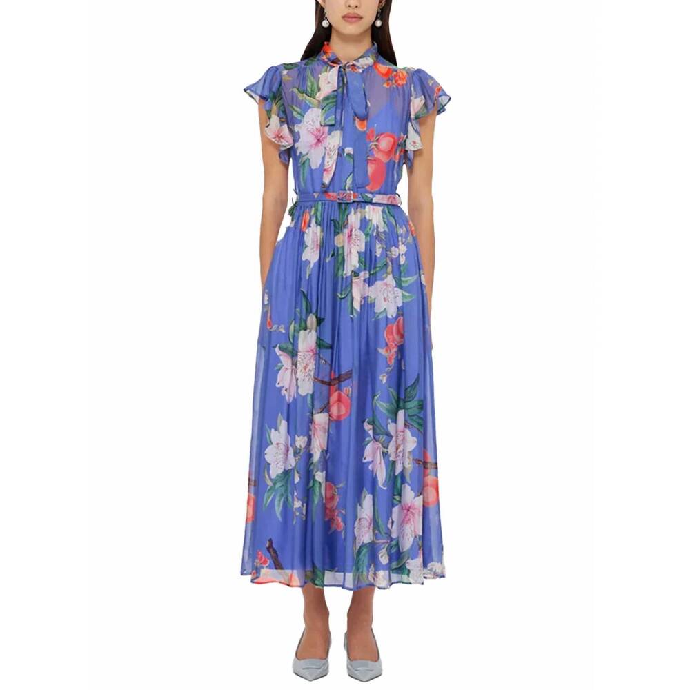NEW LEO LIN grace flutter sleeve dress in moonlight